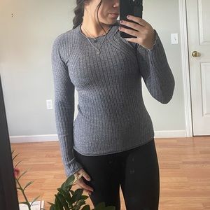 Philosophy Republic Clothing Sculpt Knit Grey Crewneck Sweater